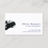 Side-cut Design Camera Photographer QR Code Visitenkarte (Vorderseite)