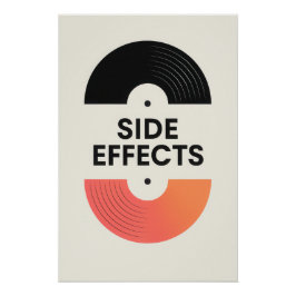 🎧 SIDE EFFECTS - Minimalistisches Vinylposter Poster
