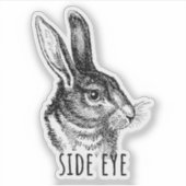 Side Eye Funny Bunny Aufkleber (Vorderseite)