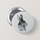 Side Eye Funny Bunny Button (Vorne & Hinten)
