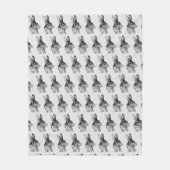 Side Eye Funny Bunny Fleecedecke (Vorderseite)