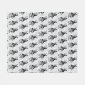 Side Eye Funny Bunny Fleecedecke (Vorderseite (Horizontal))