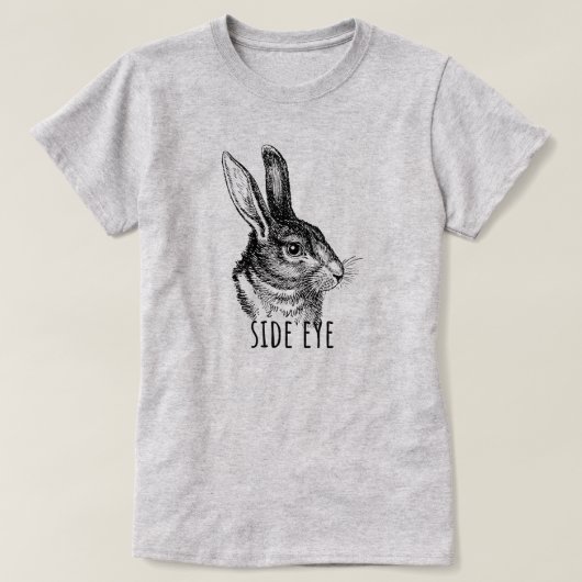 Side Eye Funny Bunny T-Shirt (Design vorne)