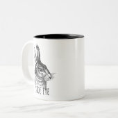 Side Eye Funny Bunny Zweifarbige Tasse (Vorderseite Links)