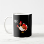 Side Eye Moo Turkey Funny Thanksgiving Autumn Fall Kaffeetasse (Links)