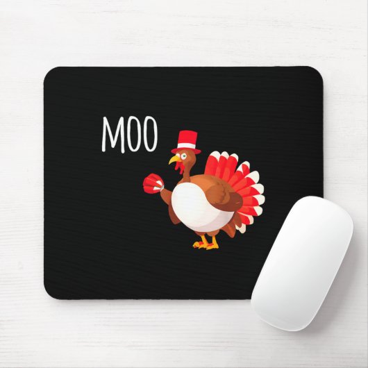 Side Eye Moo Turkey Funny Thanksgiving Autumn Fall Mousepad (Mit Mouse)