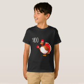 Side Eye Moo Turkey Funny Thanksgiving Autumn Fall T-Shirt (Vorne ganz)