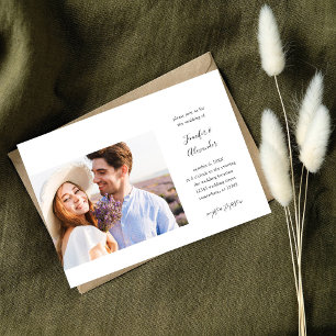 Side Foto Calligraphy Wedding Einladung