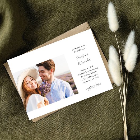 Side Foto Calligraphy Wedding Einladung