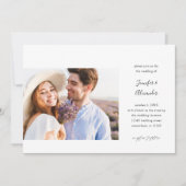 Side Foto Calligraphy Wedding Einladung (Vorderseite)