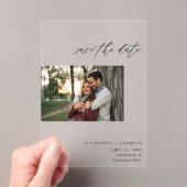 Side H Foto Modernes Save the Date Acryleinladungen (Insitu (Handheld))