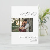 Side H Foto Modernes Save the Date Einladung (Stehend Vorderseite)