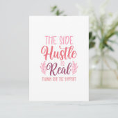 Side Hustle danke Ihnen Karten (Stehend Vorderseite)