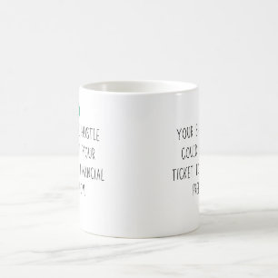 Side Hustle Financial Freedom Karriere Dollar Gehe Kaffeetasse