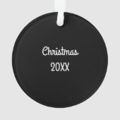 Side Hustle vs. Grind Dancing Neon Blue Text Ornament (Rückseite)