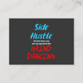 Side Hustle vs. Grind Dancing Neon Blue Text Visitenkarte (Vorderseite)
