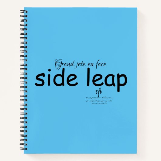 Side Leap Sky Blue and Black Notizblock (Vorderseite)