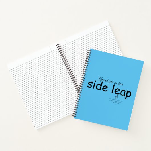 Side Leap Sky Blue and Black Notizblock (Innenseite)