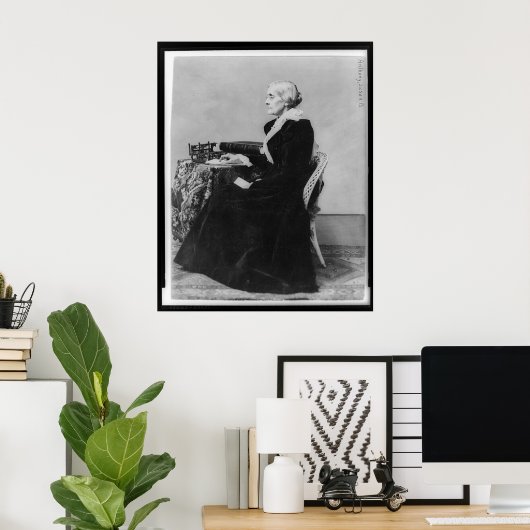 Side Portrait von Susan B. Anthony Poster (Heimbüro)