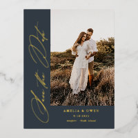 Side Script Minimalistisch Modern Foto Wedding Foi