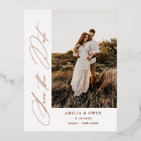 Side Script Minimalistisch Modernes Foto Hochzeit
