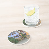 Side Street in Griechenland Runde Untersetzer (Seite)