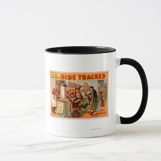Side Tracked - Comical Caf � Scene Theater Tasse (Rechts)