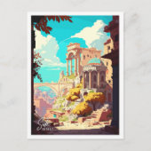 Side Turkey Art Vintage Reisevorführung Postkarte (Vorderseite)