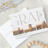 Side Typografy Abschluss 2022 3 Foto Party Grau Einladung