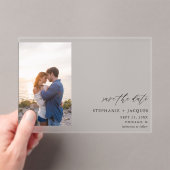 Side V Foto Modernes Save the Date Acryleinladungen (Insitu (Handheld))