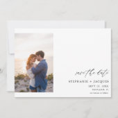 Side V Foto Modernes Save the Date Einladung (Vorderseite)