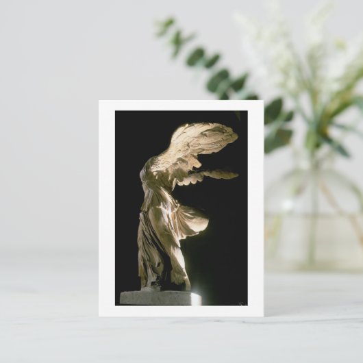 Side view of the Victory of Samothrace (Parian mar Postkarte (Stehend Vorderseite)