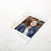 Side Writing Real Foil Abschluss Danke Karte (Gedreht)