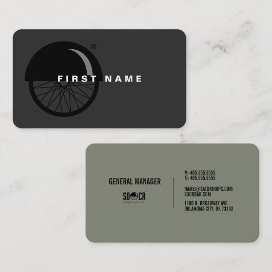 Sidecar - Allgemeine Geschäftsführer mit Mobiltele Visitenkarte (Vorne/Hinten)