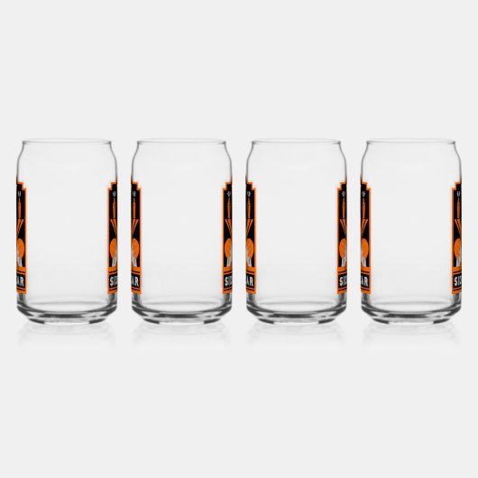 Sidecar Cocktail Art Deco Dosenglas (Links)