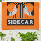 Sidecar Cocktail Art Deco Geschirrtuch (Gefaltet)