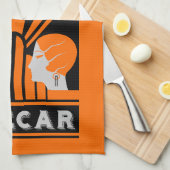 Sidecar Cocktail Art Deco Geschirrtuch (Viertel Falte)