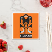 Sidecar Cocktail Art Deco Serviette (Beispiel)