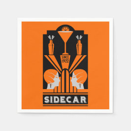 Sidecar Cocktail Art Deco Serviette