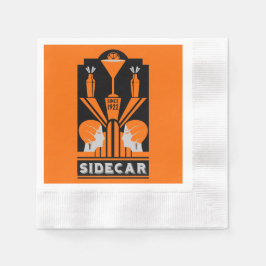 Sidecar Cocktail Art Deco Serviette