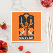 Sidecar Cocktail Art Deco Serviette (Beispiel)