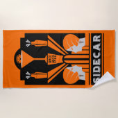 Sidecar Cocktail Art Deco Strandtuch (Vorderseite)