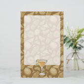 Sidecar Cocktail Briefpapier (Stehend Vorderseite)