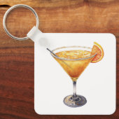 Sidecar Cocktail Drink Schlüsselanhänger (Vorderseite)