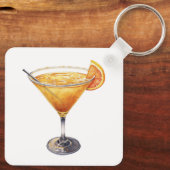 Sidecar Cocktail Drink Schlüsselanhänger (Rückseite)