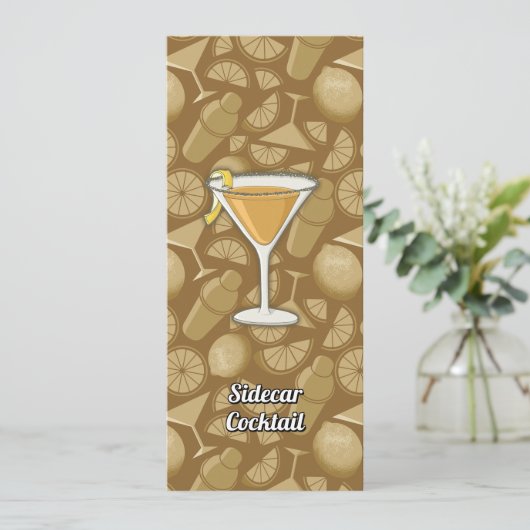 Sidecar Cocktail Einladung (Stehend Vorderseite)