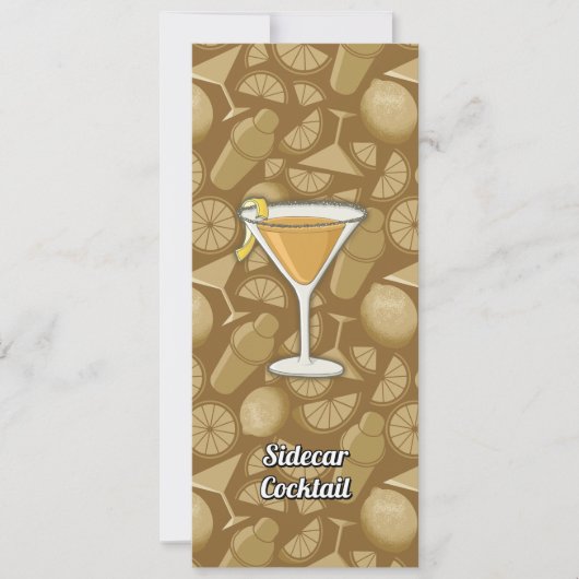 Sidecar Cocktail Einladung (Vorderseite)