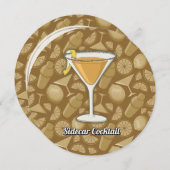 Sidecar Cocktail Einladung (Vorne/Hinten)