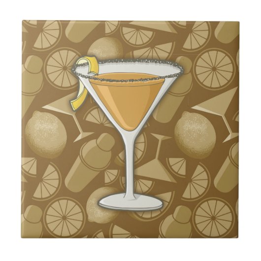 Sidecar Cocktail Fliese (Vorderseite)