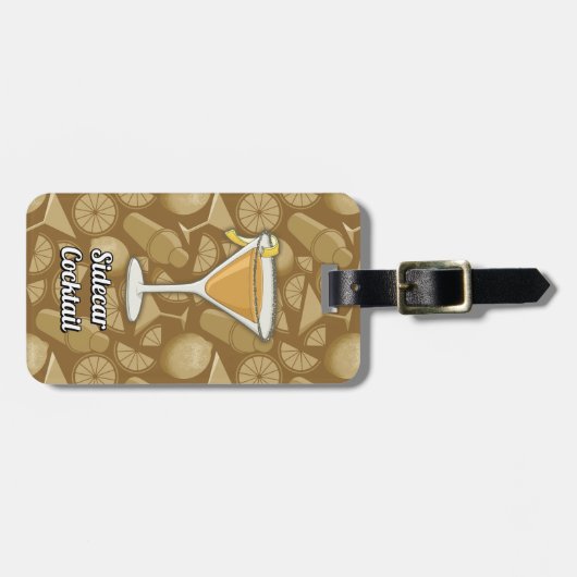 Sidecar Cocktail Gepäckanhänger (Vorderseite horizontal)